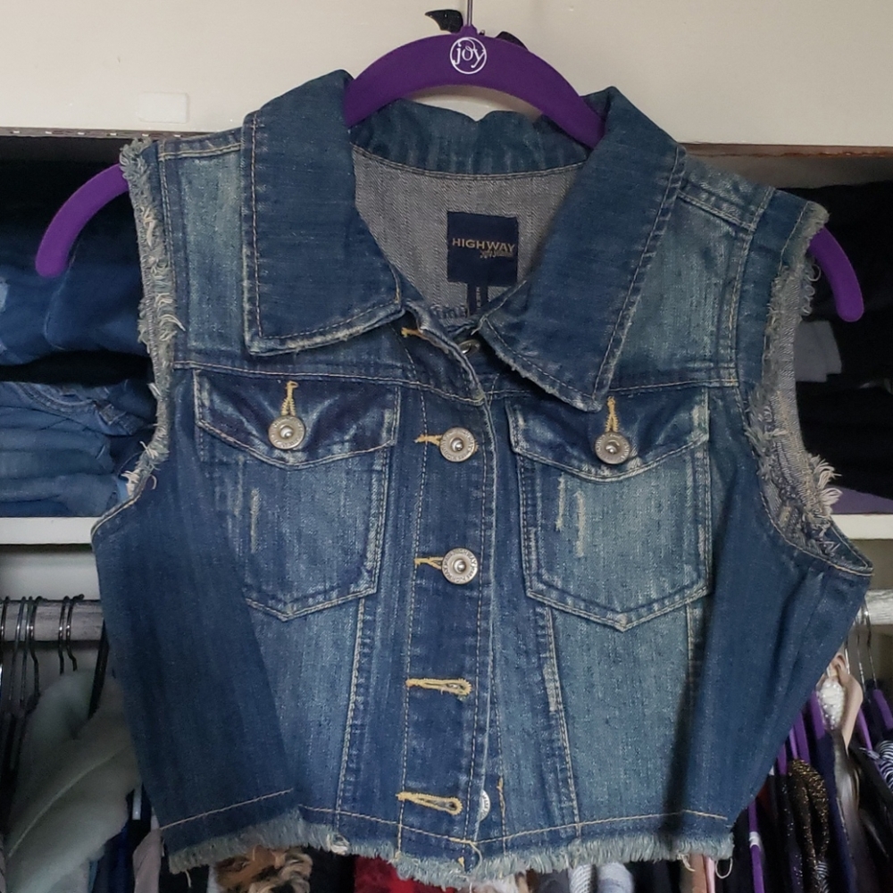 Jean crop jacket